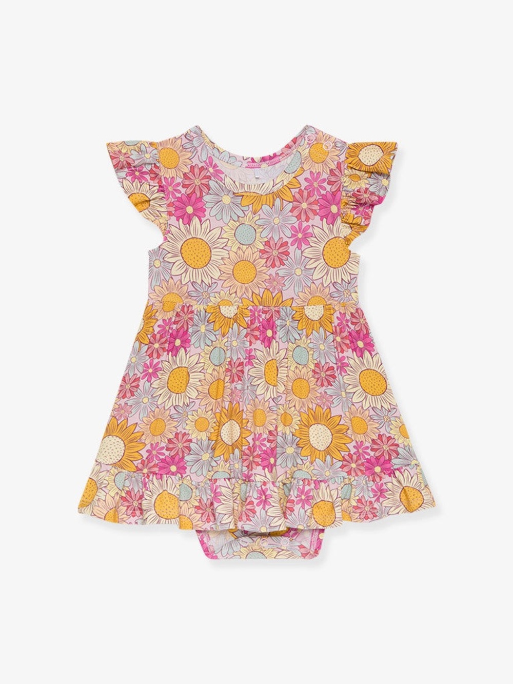Posh Peanut Ruffle Skirted Bodysuit 3-6MO
